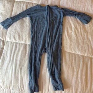 Little Sleepies Blue Footies Pajamas Soft Stretchy